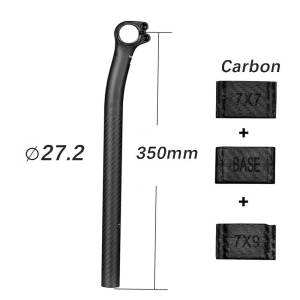 ELITA ONE Carbon Seat post Setback5/20mm 25.4/27.2/30.9/31.6 MTB/Road Bike Seatpost Ultralight 150g Carbon fiber half shell
