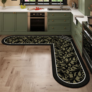 Diatom Ooze Kitchen Special Floor Mat L-Shaped Whole Piece Hydrophilic Pad Absorbent Non-Slip and Oilproof Erasable Disposable Carpet Mats