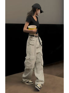 Sweet Cool Spicy Girl Summer Outfit Womens V-neck Short Sleeve T-shirt High Waist Slimming Casual Workwear Pants Trendy Two-piece Set