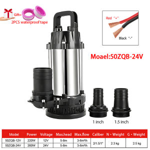 220/260W Solar Submersible Pump 12V/24V Maximum Lift Height of 8 MetersSuitable for Agricultural Irrigation and Water Transfer