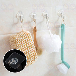 Wall Hooks Strong Adhesive Hook for Kitchen Bathroom Bedroom Convenient Sticker Hook Art F33