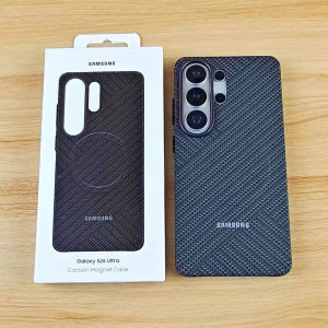 Samsung | Ốp Điện Thoại Samsung Galaxy S26 Ultra S25 Ultra Bằng Sợi Carbon Cao Cấp Từ Tính Mỏng Chống Sốc Hỗ Trợ Sạc Không Dây