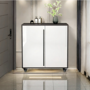 ENLUOLIJIA | Home Multi-level Large Capacity Wood Storage Cabinet with Lock