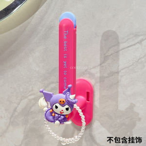 Bathroom Hair Tie Storage Rack Portable Wall Mounted Cute Cartoon KT Cat Elastic Band Hair Clip Organizer No Drilling Required