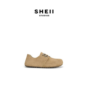 SHÉII | Giày Đế Bằng Mũi Tròn Buộc Dây Casual Chống Thấm Nước Chống Vết Bẩn