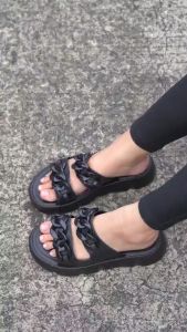 Sandal Wanita Jelly Sendal Korea Terbaru Slop Rantai Permium Empuk RANTAI  KOREA PART 2 TERBARU