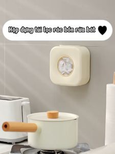 Hộp đựng màng bọc thực phẩm hộp đựng túi lọc rác bồn rửa chén hình vuông dính tường chắc chắn Odela House