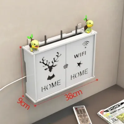 Hộp Lưu Trữ WiFi Router Trang Trí Treo Tường Không Khoan Đục