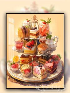 Strawberry Cake Cross Stitch Kit Modern Simple Style Bedroom Living Room Healing Series Sweet Dessert High End Embroidery Small Piece