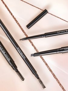 MAYCREATE Triangle Eyebrow Pencil Female Waterproof Sweat-Proof Nature Long Lasting Fadeless Double Head Extremely Thin Beginner Authentic