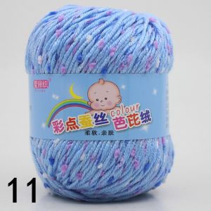 1pc 50g Bean Cotton Yarn Milk Cotton Yarn Knitting Worsted Wool Thread Colorful Eco-dyed Baby Cashmere Yarn for Sweater Blanket