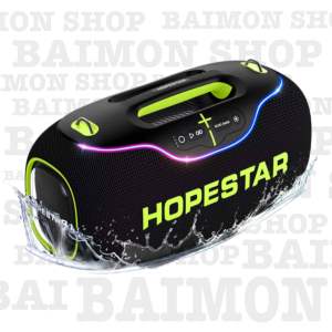 Hopestar A80 ลำโพงบลูทูธ 350วัตต์ พร้อมไมค์ลอย1อัน ลำโพง6ดอก มีไฟRGB ปรับเบส3โหมด  IPX6 ของแท้100%