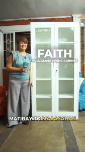 FAITH | Full Steel and Glass Display Cabinet by Leapify Steel - Heavy Duty and Waterproof Storage