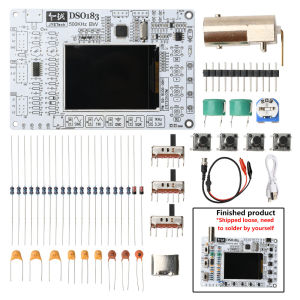 DSO183 DC 5V DIY Digital Oscilloscope Kit 0-500kHz Oscilloscope Electronic Soldering Kit Type-C Interface Suitable for Teaching