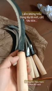 Liềm cắt cỏ - cắt tái cây có răng và khong răng làm bằng thép sắc bén dùng cho tay trái và tay phải