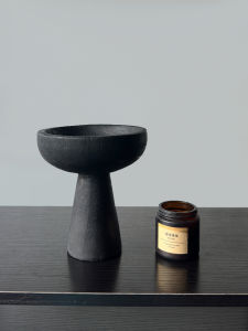 Zen Style Black Wooden Tray Decor