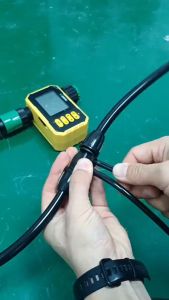 Yieryi Automatic Solar Irrigation Timer WiFi Water Timer with 2 Outlets Automatic Watering System for Garden Yard Plants and Vegetables