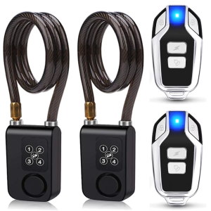 Elecpow Bicycle Alarm Password Lock Bike Motorcycle Wireless Remote Control Steel Wire Lock 110dB Vibration Anti-theft Alarm