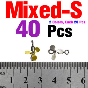 40Pcs Modified Spiral Sequins Road Runner Bait Fly Hooks Plug Bait Casting Rods Fishing Propeller Blades DIY Fishing Accessories
