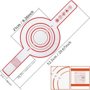 Khăn Trải Nướng Bánh Bằng Silicon Tái Sử Dụng Có Tay Cầm Dài Chống Dính Dùng Để Chuyển Bột Từ Nồi Gang Thân Thiện Với Môi Trường