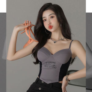 Phong Cách Thái Lan Không Dây Áo Croptop Nữ Áo Khoác Ngoài Bó Ôm Sát Gợi Cảm Ice Lụa Có Miếng Đệm Ngực Quần Lót Lưng Đẹp Mùa Hè 2024