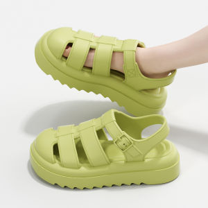 Fashionable Roman Style EVA Sandals for Women Thick Bottom Breathable Summer Slippers Perfect for Beach Outings and Daily Wear