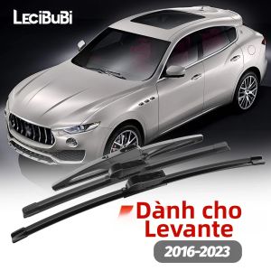1 Bộ Lưỡi Gạt Nước Kính Chắn Gió Phía Trước Và Phía Sau Cho Maserati Levante 2016-2023 Cần Gạt Nước Bằng Cao Su Kính Chắn Gió Màu Đen Dung Sai Nhiệt Độ -40 ℃ Đến +70 ℃