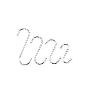 Masely Stainless Steel Hooks Metal S-Shaped Multi-Purpose Hooks for Work Shop Home Kitchen Bathroom