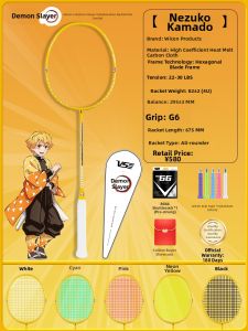 VenSon | Kimetsu No Yaiba I Nichika Special Attack Badminton Racket