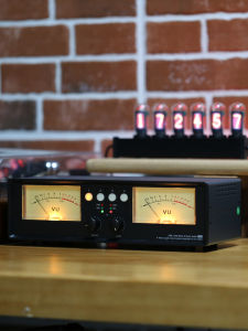 Music Controlled Audio Level Meter 4 in 1 out 4 Channel Audio Switcher RCA Distributor with Remote Control Douk Audio VU2