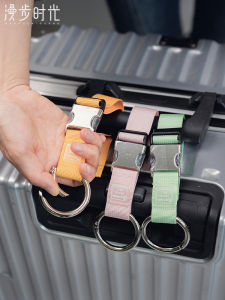 Travel Essential External Luggage Hook Backpack Buckle Carabiner Hanging Rope Outdoor Camping Gear Durable Polyester Material