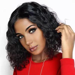 วิกผมผู้หญิงยุโรปและอเมริกาแฟชั่นหยิกสั้นหยิกเล็กน้อยธรรมชาติปุยเต็มหัว