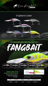 Lure Kingdom Fangbait – Umpan Pancing Jerkbait Minnow Floating 11cm/20g VMC Treble Hook Anti Karat