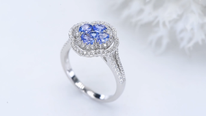 Lohaspie Jewelry Real Solid Sterling Silver 925 Ring Original Natural Tanzanite Ring 925 Silver Engagement Ring Real Gemstone Ring Tanzanite Birthstone Ring For Women Jewelry