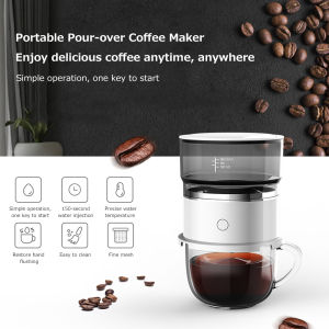 Máy Pha Cà Phê Nhỏ Giọt Điện Mini Cầm Tay Máy Pha Cà Phê Espresso Tritan Bể Nước Ngoài Trời Bình Đựng Cà Phê