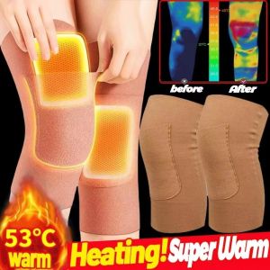 With Pocket Velvet Warm Leg Warmers Sleeves Knee Pad Autumn Winter Invisible Self Heating Cold-proof Thermal Joint Protection Knee Sleeve For Women Men