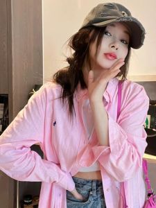 French Style Cotton and Linen Sun Protection White Shirt Womens Long Sleeve Thin Loose Outer Wear K-style Shirt Tencel Linen Tops Summer