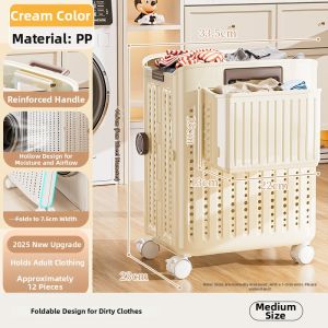 Foldable Wheeled Laundry Basket