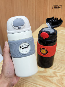 Ceramic Inner Lid Insulated Mug Portable Aesthetic Stainless Steel Straw Cup Adorable Childrens Water Bottle for Men And Women