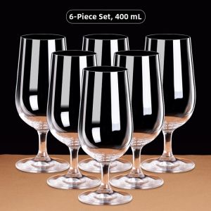 Crystal Creative High-End Burgundy Wine Glasses Set 6 Pieces