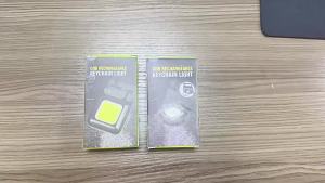 Mini Portable Work Light COB Keychain Flashlight with Magnet 4 Lighting Modes Super Bright Camping Lamp for Outdoor Activities