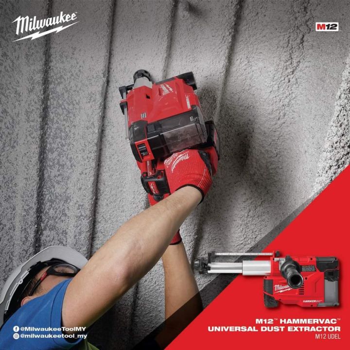 Milwaukee M12 GEN II HAMMERVAC Universal Dust Extractor (M12UDEL) Lazada