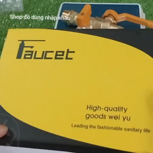 Vòi nước FAUCET 2 đầu ra tăng áp bằng hợp kim kẽm cao cấp kèm 2 đầu nối vòi
