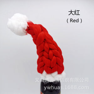 Handcrafted Christmas Decorations Super Thick Icelandic Wool Yarn Wine Bottle Covers Christmas Hat Ornaments Festive Accessories