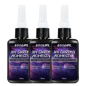 LOOLIFL | Loolifl 50ml Uv Glue Clear Epoxy Resin Adhesive for Glass Acrylic Crystal Jewelry Making DIY Crafts Ornaments Bonding Repair