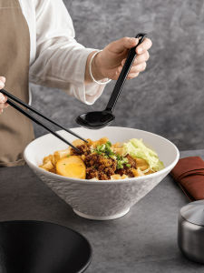 Bát Đựng Súp Bằng Gốm Sứ Tráng Men Kiểu Nhật Bản Đựng Mì Lạnh Chua Cay Dùng Tại Nhà Cho Một Người Dùng Bát Đựng Súp Tròn