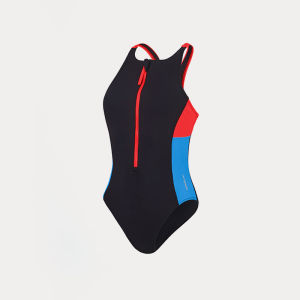 Speedo | Chlorine-Resistant Sun-Protective Color-Blocked Slimming One-Piece Swimwear