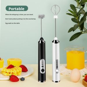 Wireless Handheld Egg Beater Hand Rechargeable USB Electric Blender Mixer