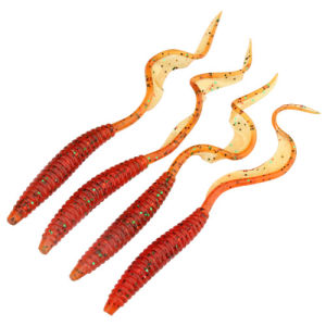 Spinpoler 18cm 13cm Soft Lure Worm Baits Flexible Long Tail 4 Colors Silicone Earthworm Worms Lifelike Fishing Lure 5pcs/Pack