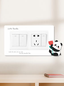 Bìa Bảo Vệ Ổ Cắm Đèn Hình Gấu Trúc Trung Quốc Hiện Đại Tối Giản Trang Trí Tường Chống Thấm Nước Chống Bụi Hình Gấu Trúc